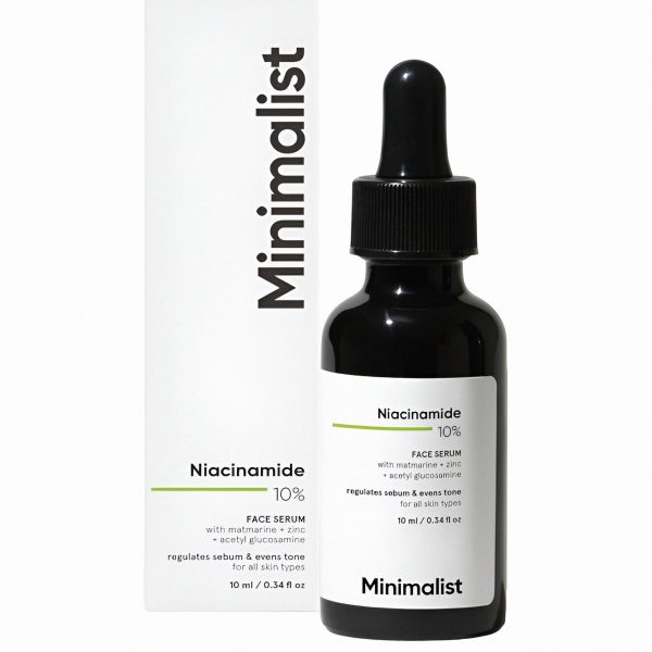 Minimalist 10% Niacinamide Face Serum for Acne Marks, Blemishes & Oil Balancing with Zinc | Skin Clarifying Anti Acne Serum for Oily & Acne Prone Skin