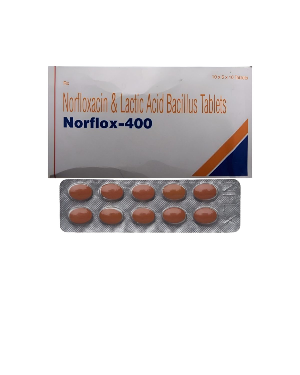 Inofloc Norflox 400 Tablet(Norfloxacin (400mg) + Lactobacillus (120Million ...