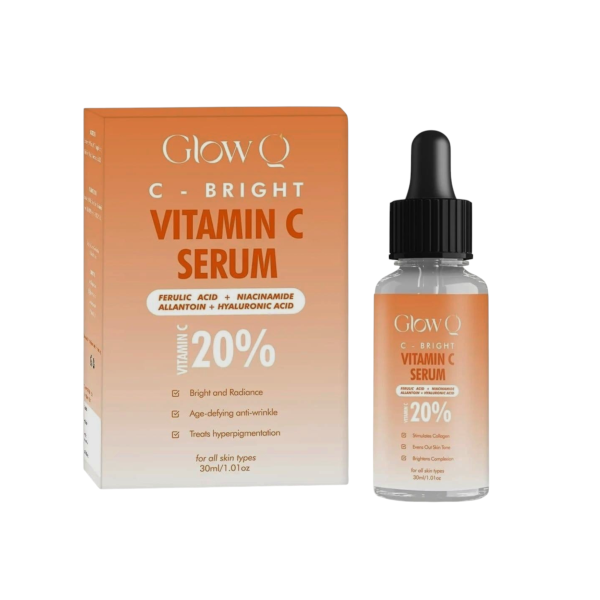 Vitamin C Face Serum- 20% Vitamin C Serum for Face with Niacinamide & Hyaluronic Acid to Help Even Out Skin Tone & Brighten Complexion- Vit C Face Serum for Glowing Skin- For All Skin- 30ml